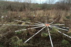 Field testing a 12 way RIBBIT Radial Flow Splitter.